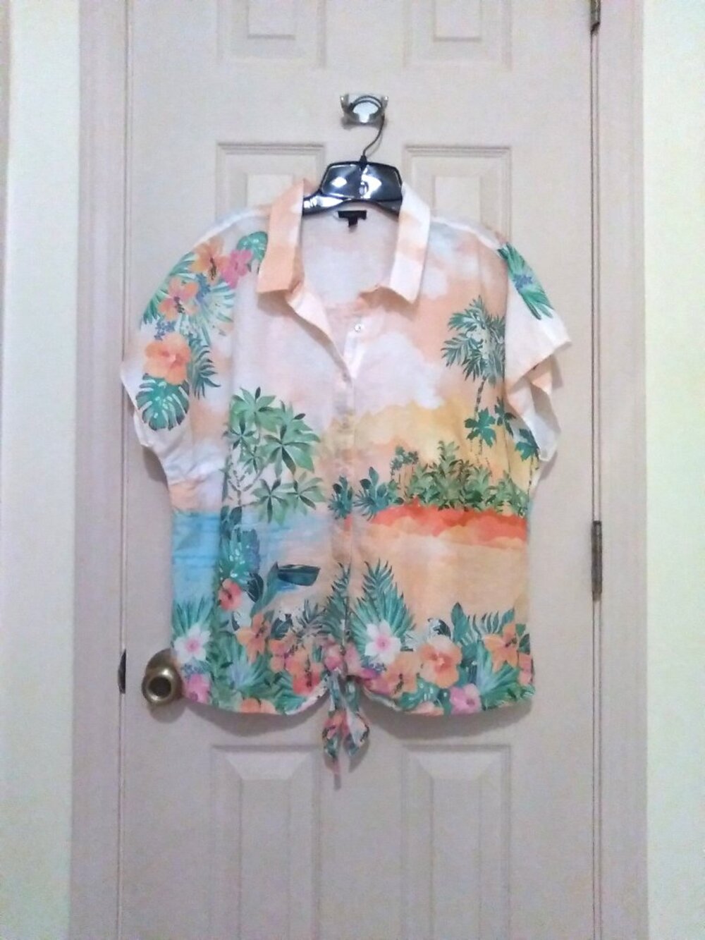 Talbots Tropical Linen/Cotton Top